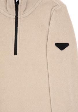 Erkek Çocuk Yarım Fermuarlı Taş Polar Sweatshirt - 50298060054