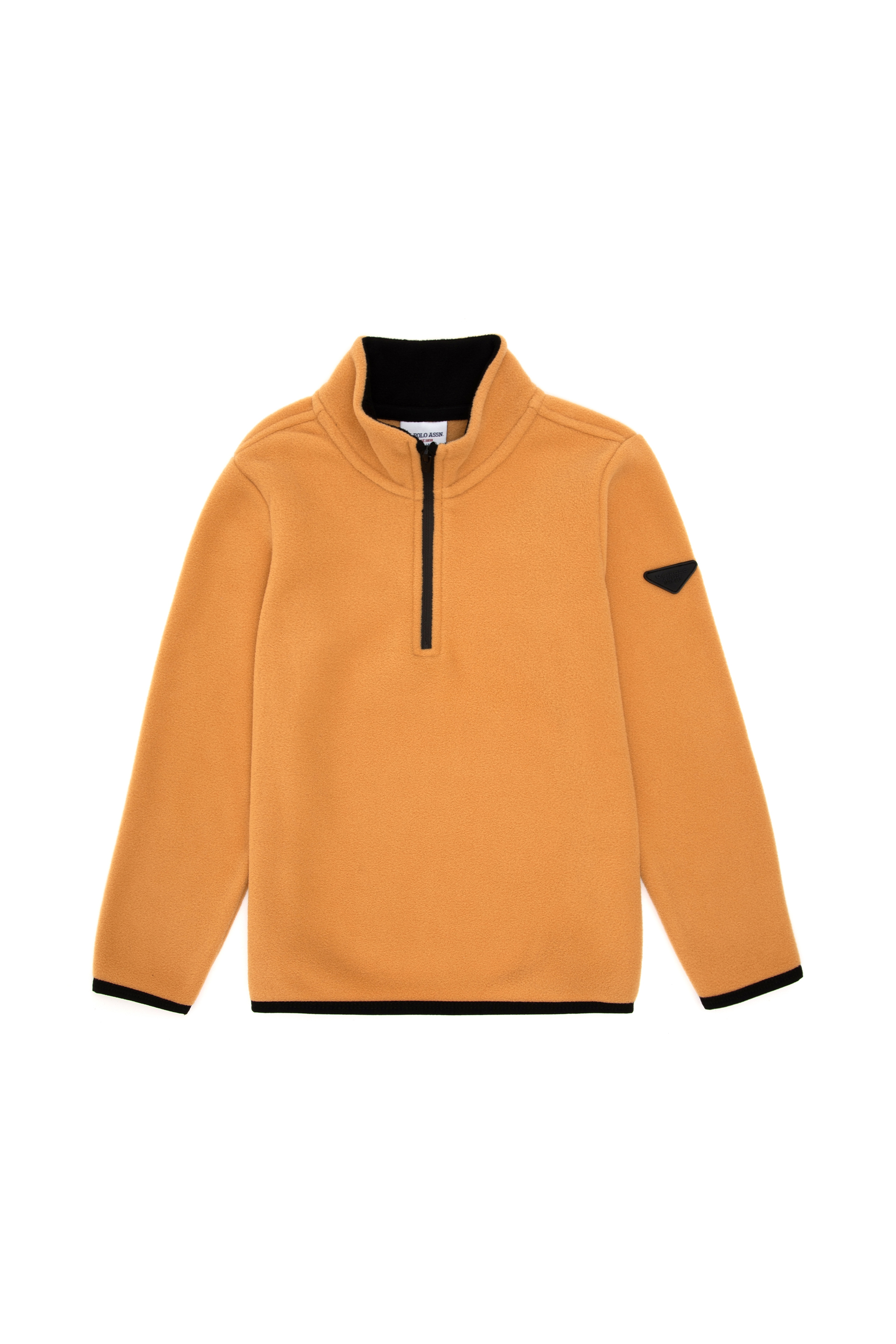 Erkek Çocuk Yarım Fermuarlı Camel Polar Sweatshirt - Image 3