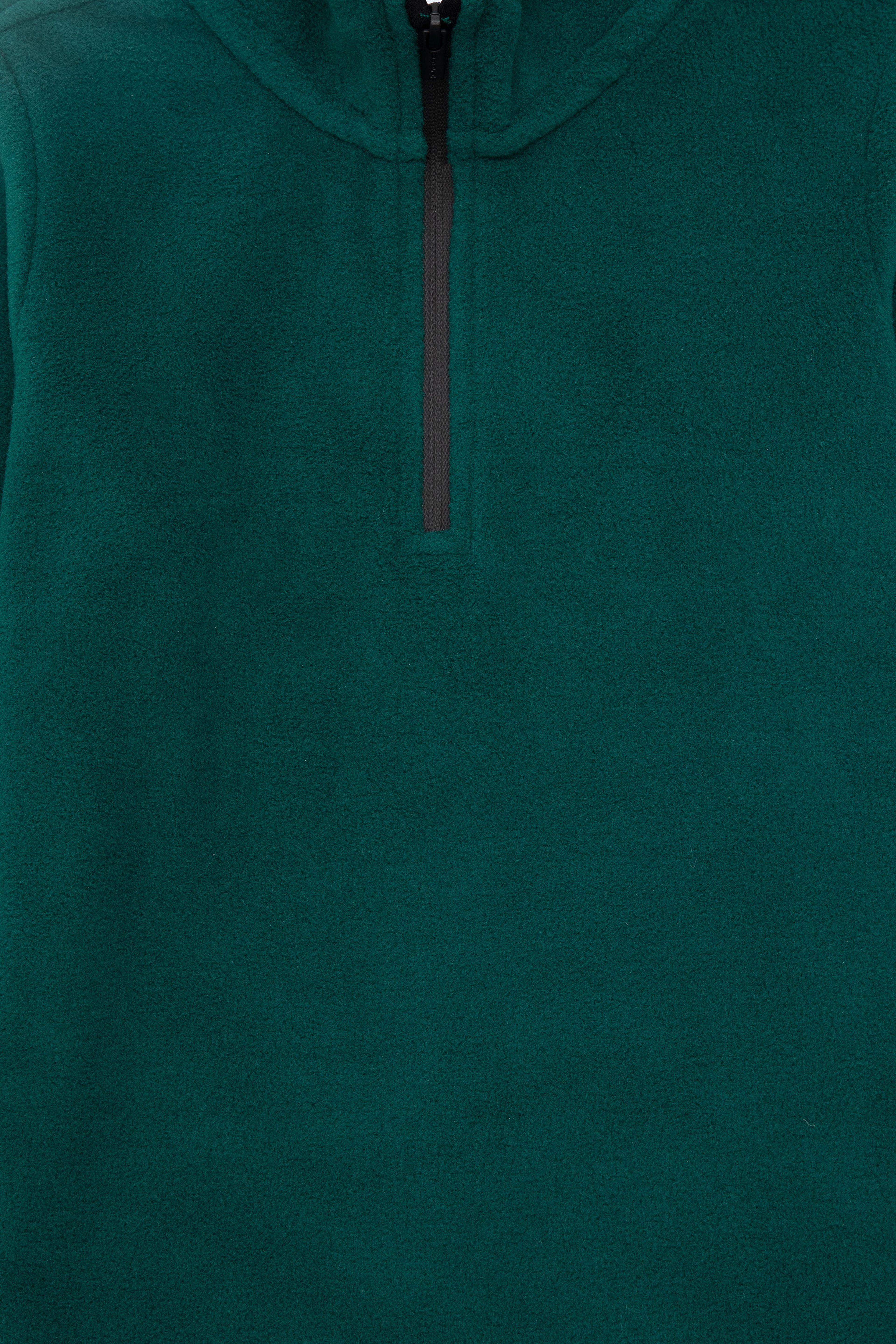 Erkek Çocuk Yarım Fermuarlı Koyu Yeşil Polar Sweatshirt