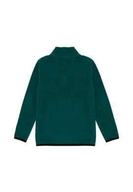 Erkek Çocuk Yarım Fermuarlı Koyu Yeşil Polar Sweatshirt - 50298060017