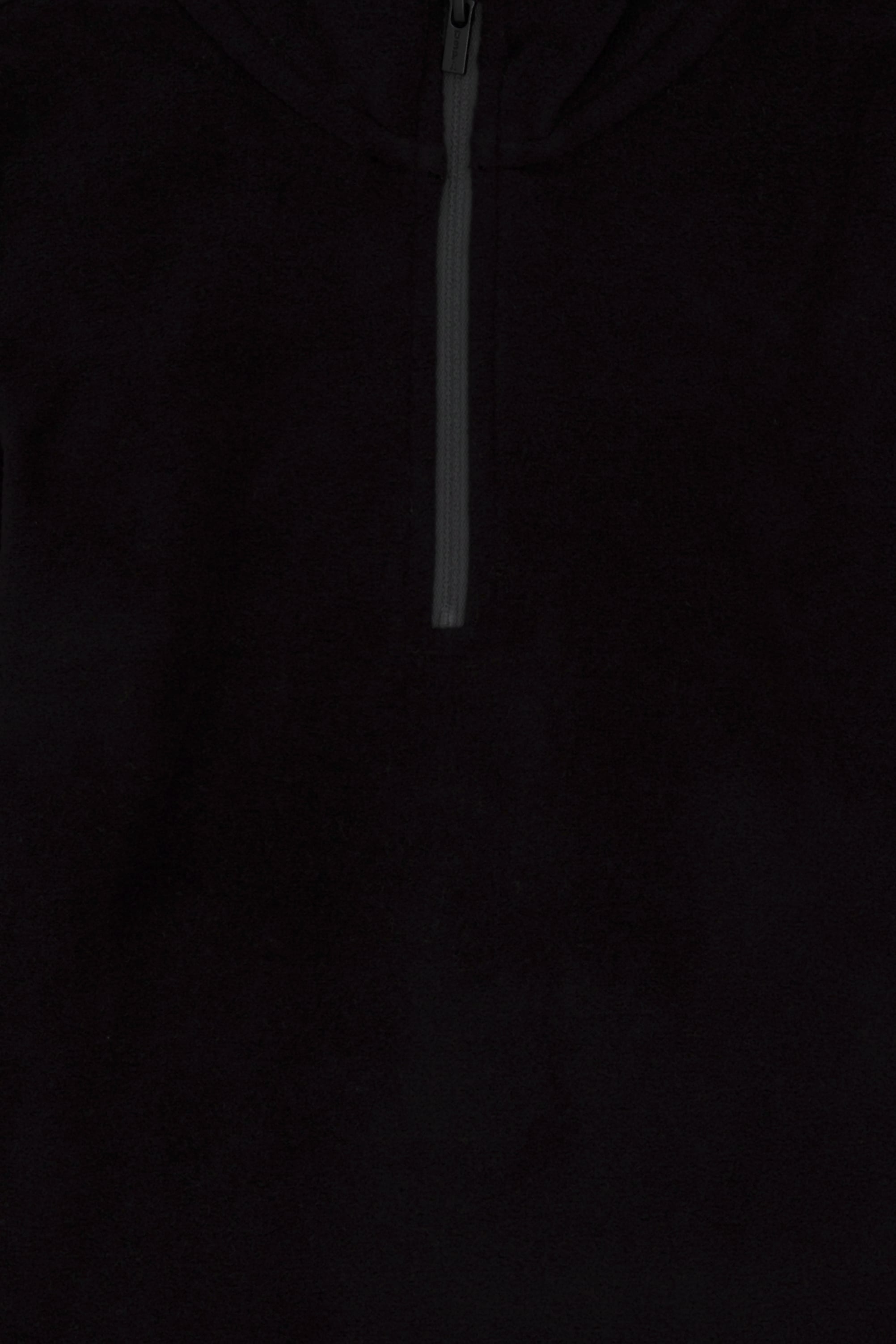 Erkek Çocuk Yarım Fermuarlı Siyah Polar Sweatshirt