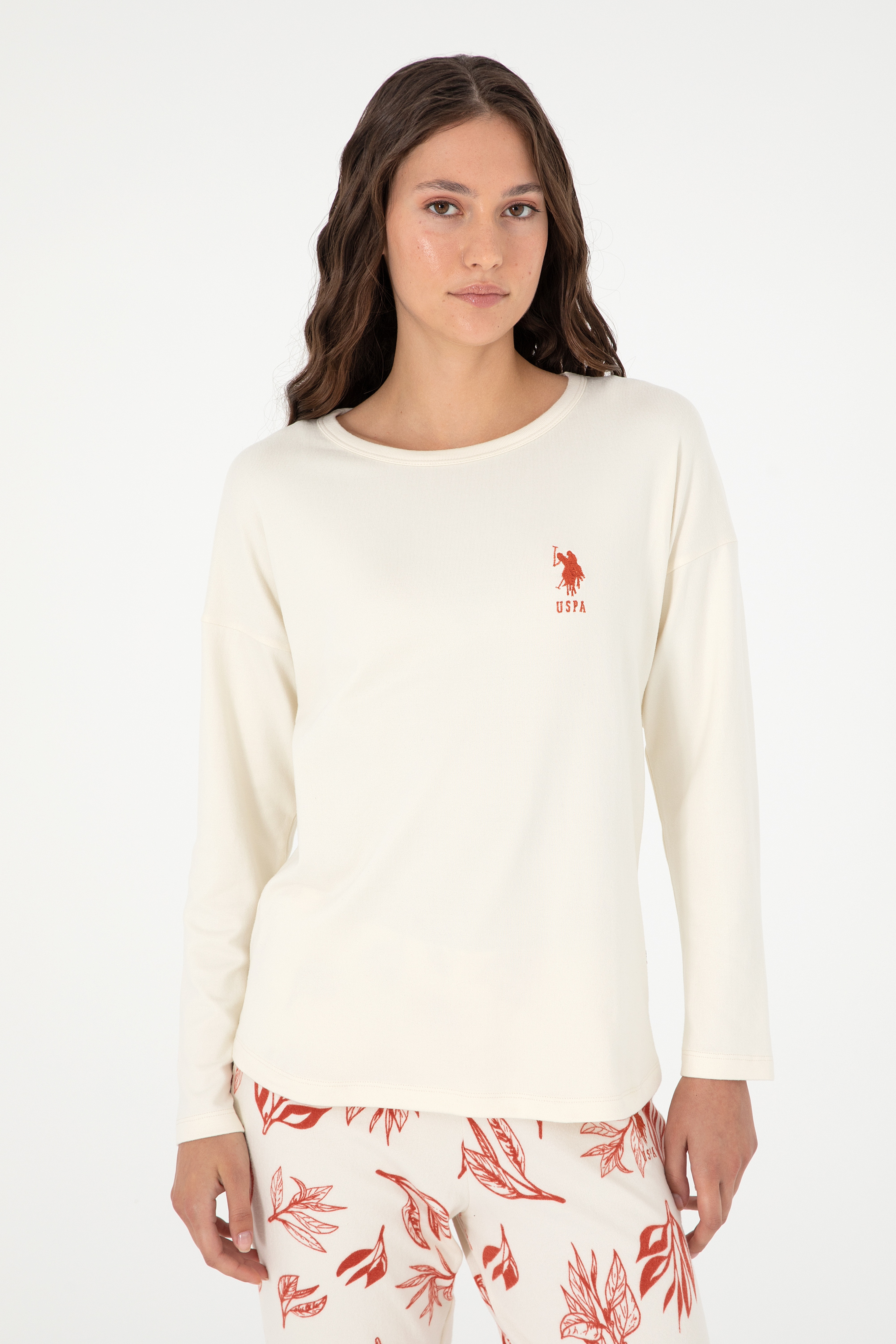 Kadın Kiremit Pijama Takımı - Image 3