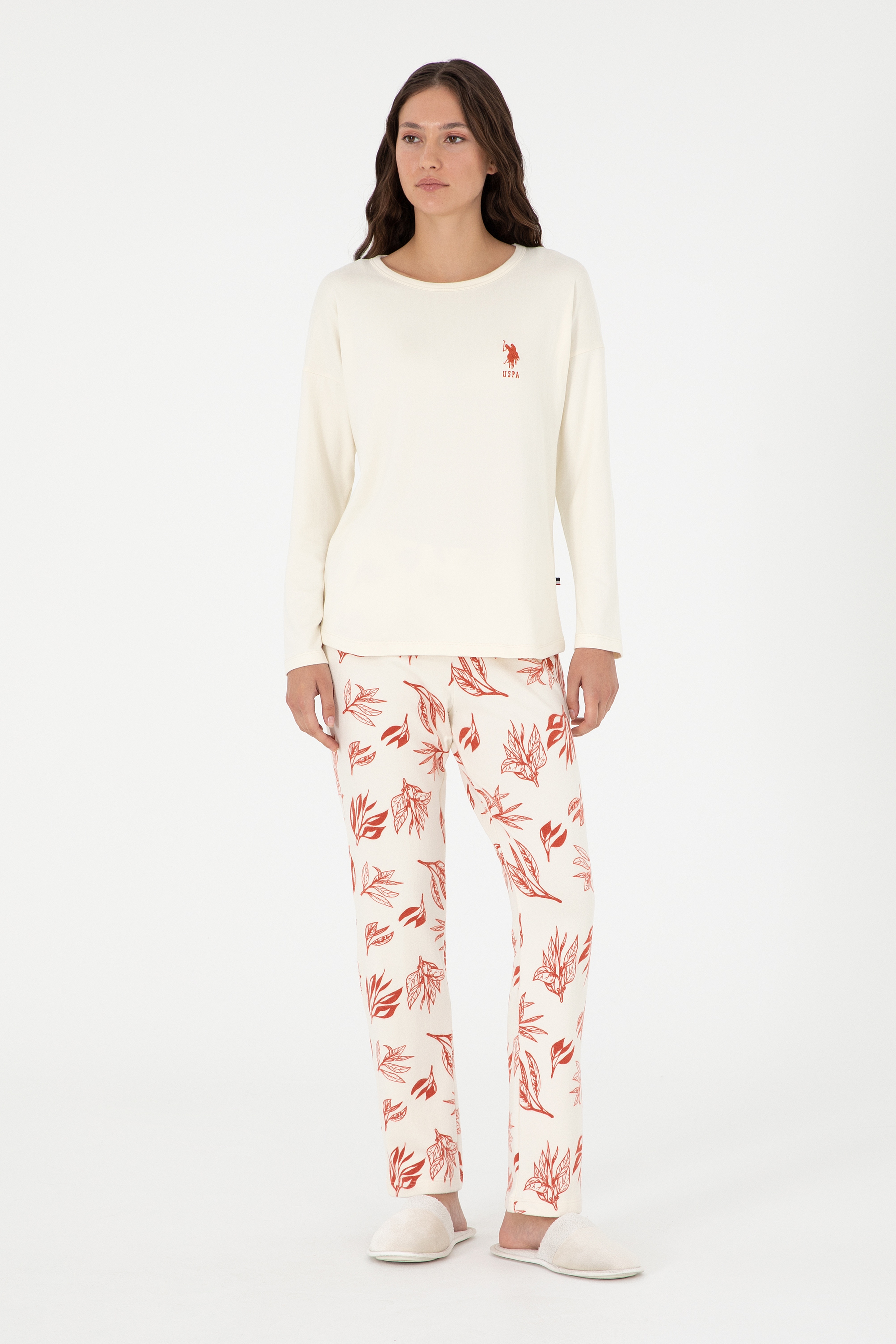 Kadın Kiremit Pijama Takımı - Image 1