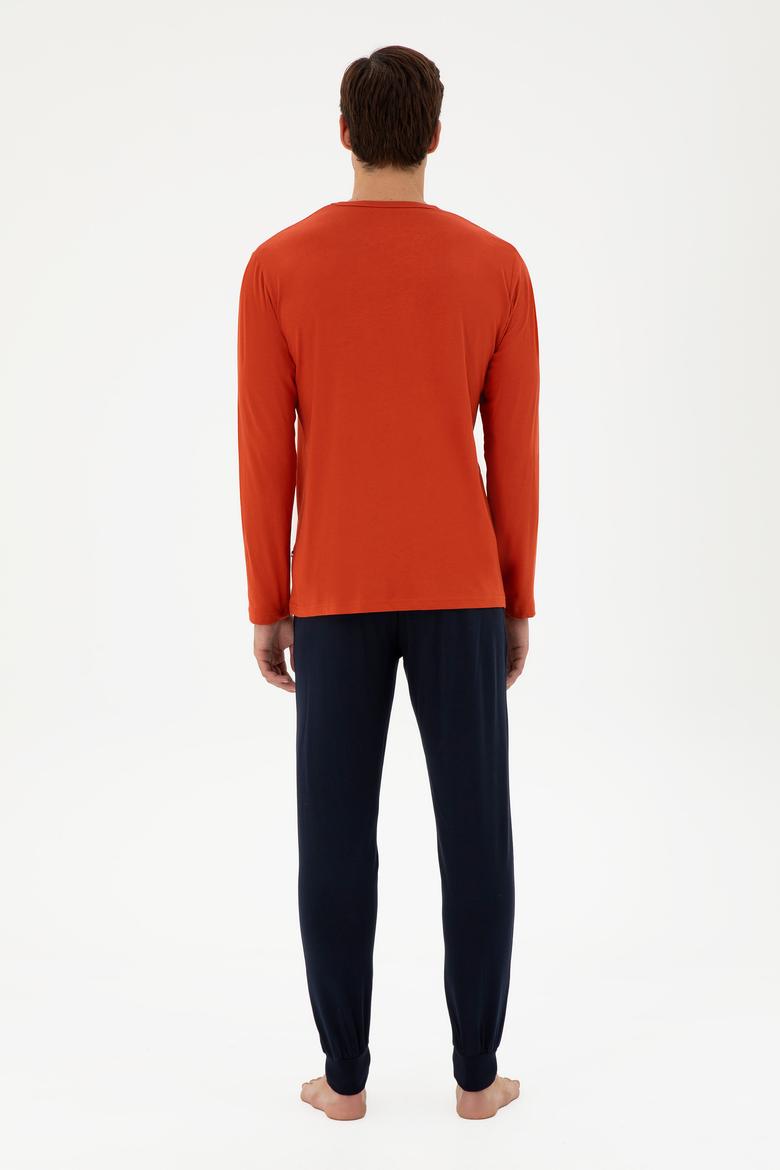 Erkek Turuncu Pijama Takımı - 50301721004
