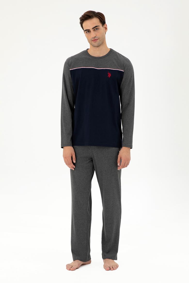 Erkek Antrasit Melanj Pijama Takımı