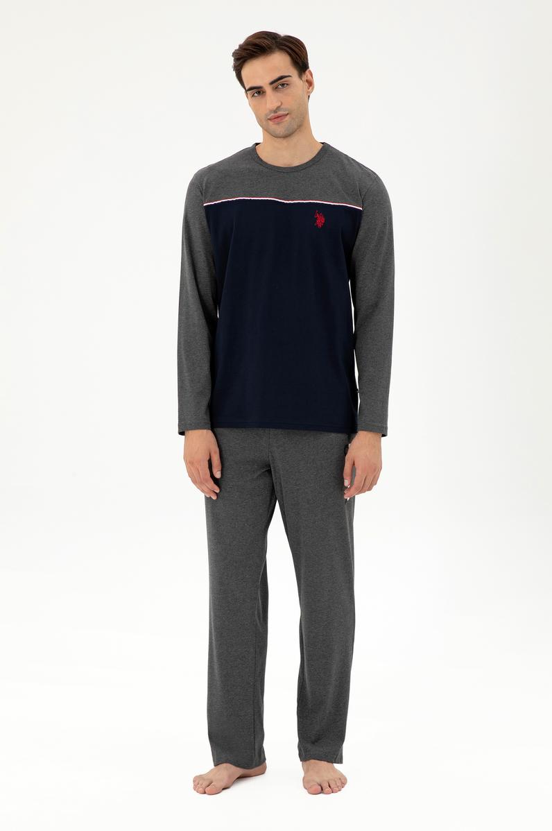 Erkek Antrasit Melanj Pijama Takımı