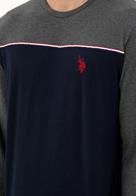 Erkek Antrasit Melanj Pijama Takımı - 50301719016