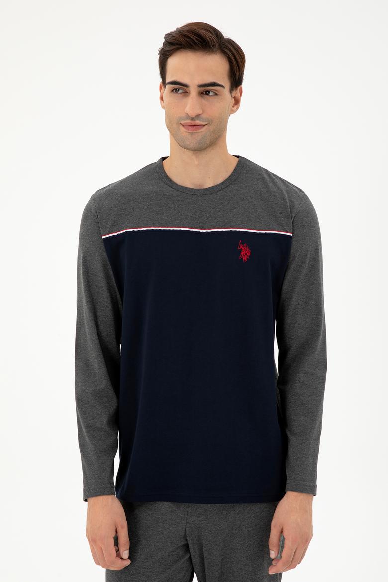 Erkek Antrasit Melanj Pijama Takımı - 50301719016