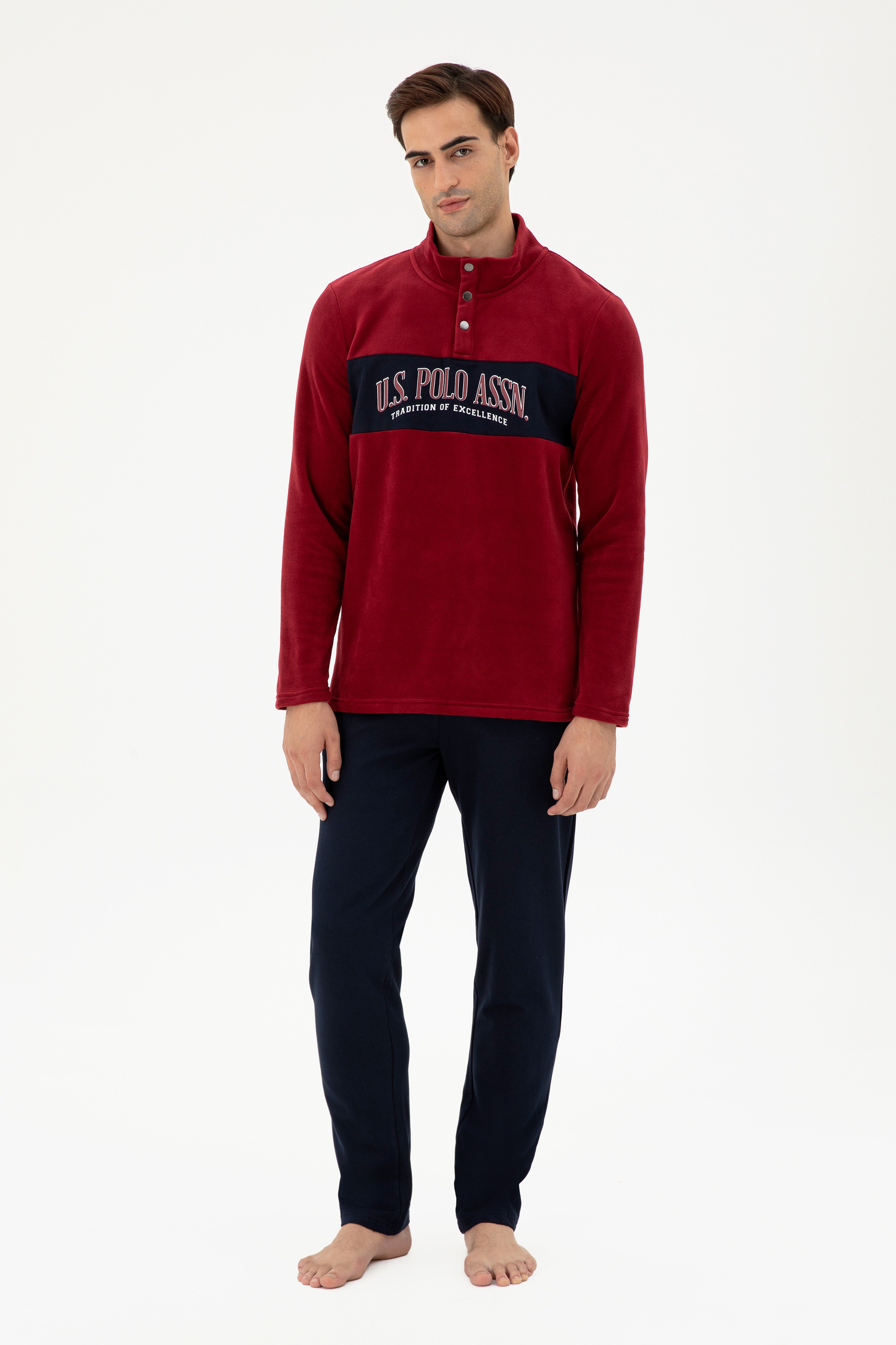 Erkek Bordo Pijama Takımı - Image 1