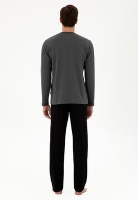Erkek Antrasit Melanj Pijama Takımı - 50301731013