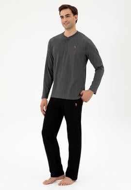 Erkek Antrasit Melanj Pijama Takımı - 50301731013