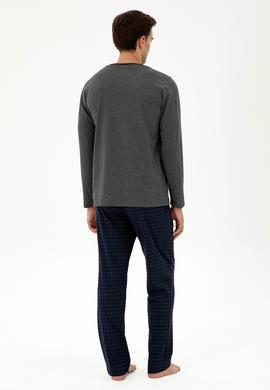 Erkek Antrasit Melanj Pijama Takımı - 50301729005