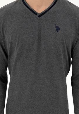 Erkek Antrasit Melanj Pijama Takımı - 50301729005