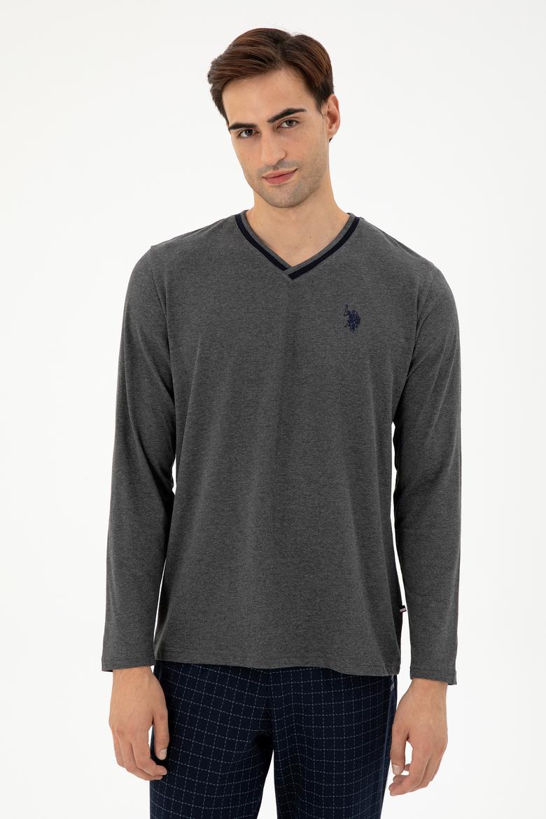 Erkek Antrasit Melanj Pijama Takımı - 50301729005