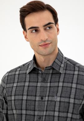 Erkek Antrasit Uzun Kollu Gömlek - 50296616001