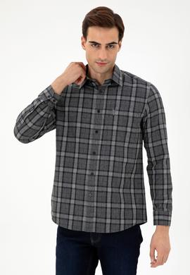 Erkek Antrasit Uzun Kollu Gömlek - 50296616001