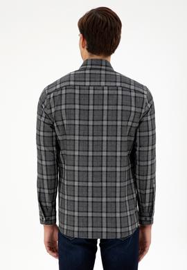 Erkek Antrasit Uzun Kollu Gömlek - 50296616001