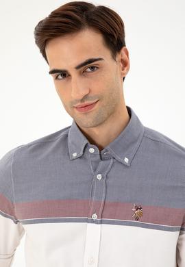 Erkek Bordo Uzun Kollu Gömlek - 50296627018