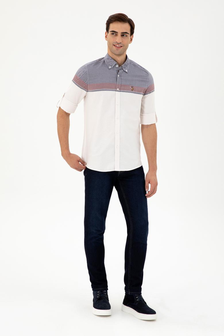 Erkek Bordo Uzun Kollu Gömlek - 50296627018