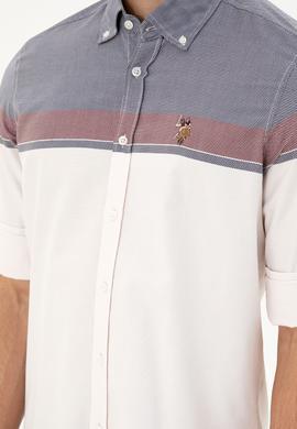 Erkek Bordo Uzun Kollu Gömlek - 50296627018