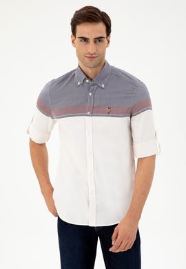 Erkek Bordo Uzun Kollu Gömlek - 50296627018