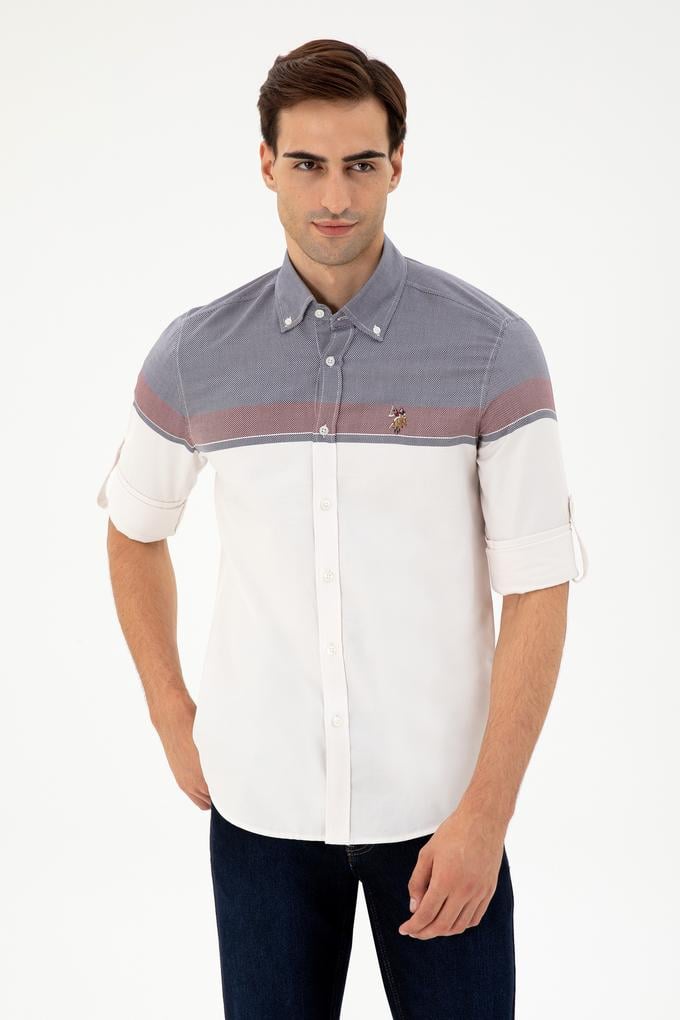 Erkek Bordo Uzun Kollu Gömlek