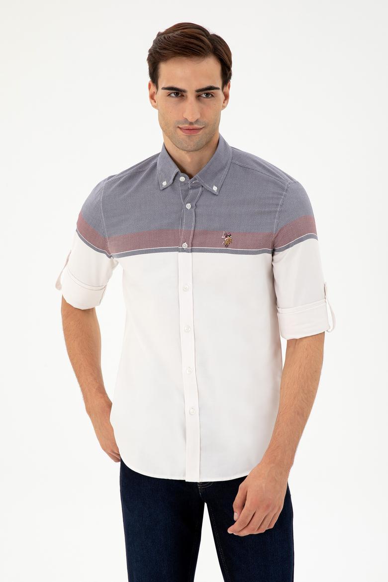 Erkek Bordo Uzun Kollu Gömlek