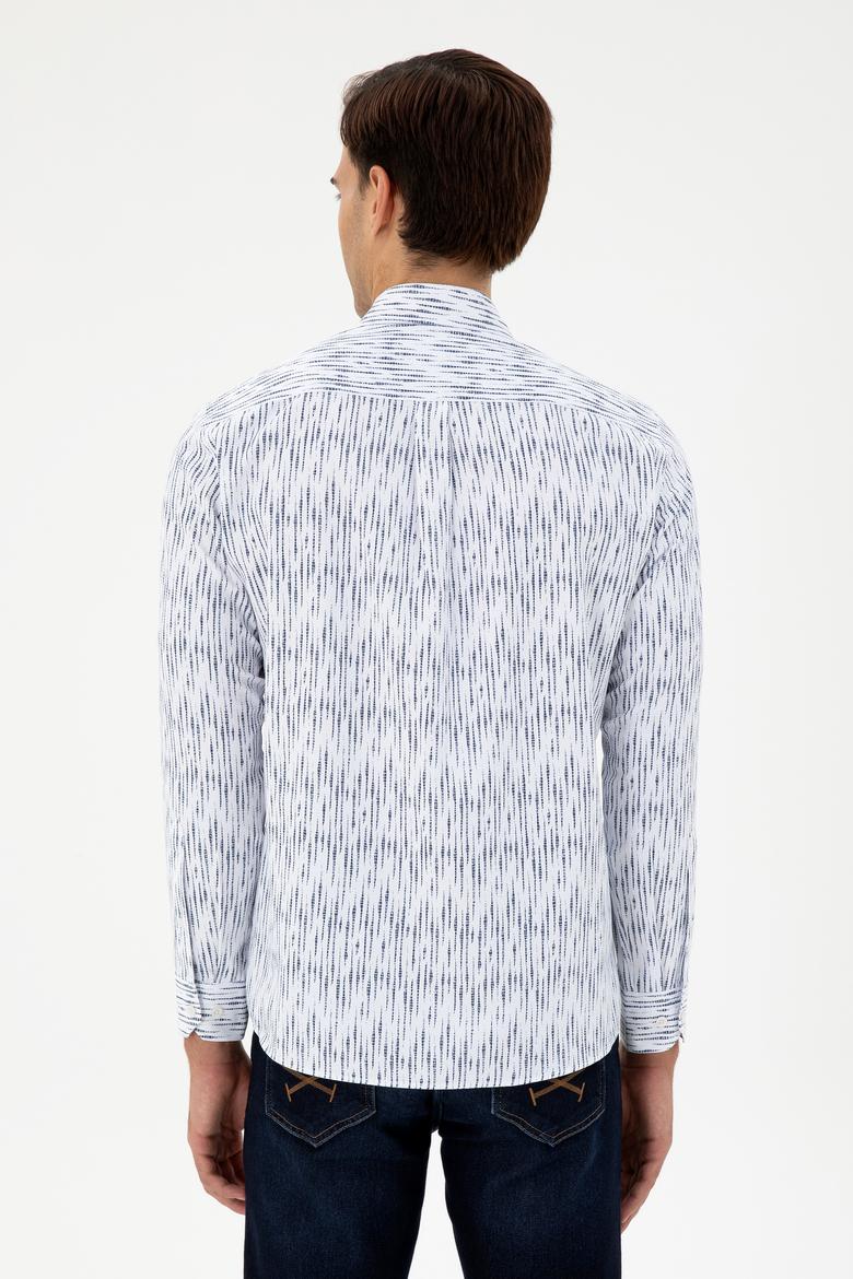 Erkek Beyaz Uzun Kollu Gömlek - 50296864022