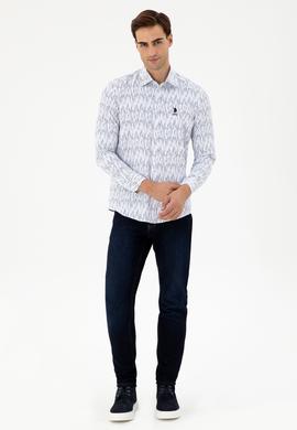Erkek Beyaz Uzun Kollu Gömlek - 50296864022