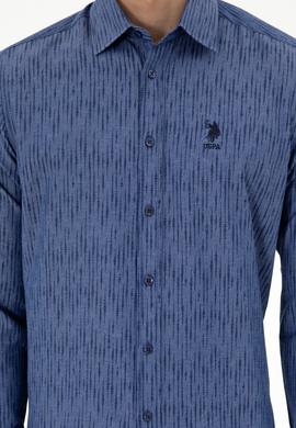 Erkek Lacivert Uzun Kollu Gömlek - 50296864009