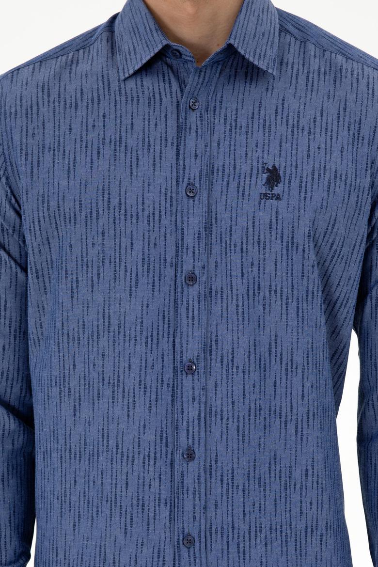 Erkek Lacivert Uzun Kollu Gömlek - 50296864009