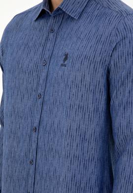 Erkek Lacivert Uzun Kollu Gömlek - 50296864009