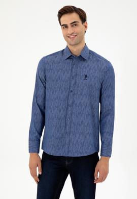 Erkek Lacivert Uzun Kollu Gömlek - 50296864009