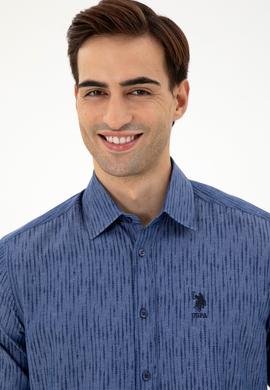 Erkek Lacivert Uzun Kollu Gömlek - 50296864009