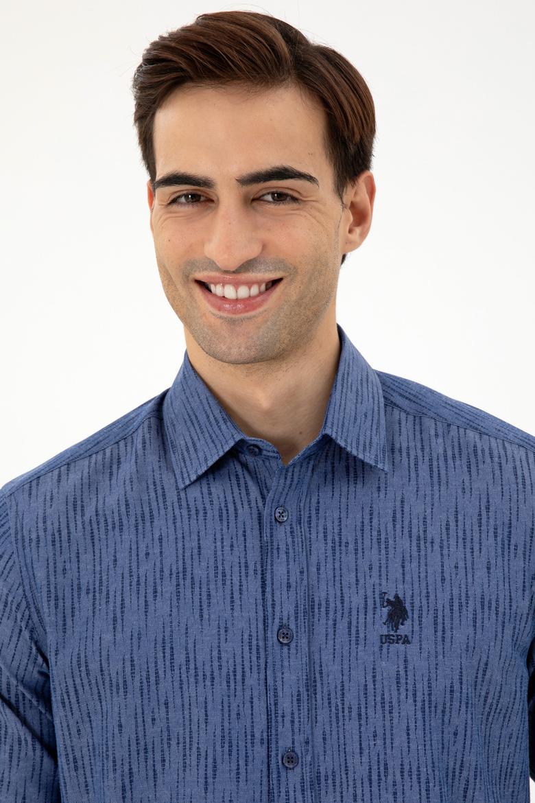 Erkek Lacivert Uzun Kollu Gömlek - 50296864009