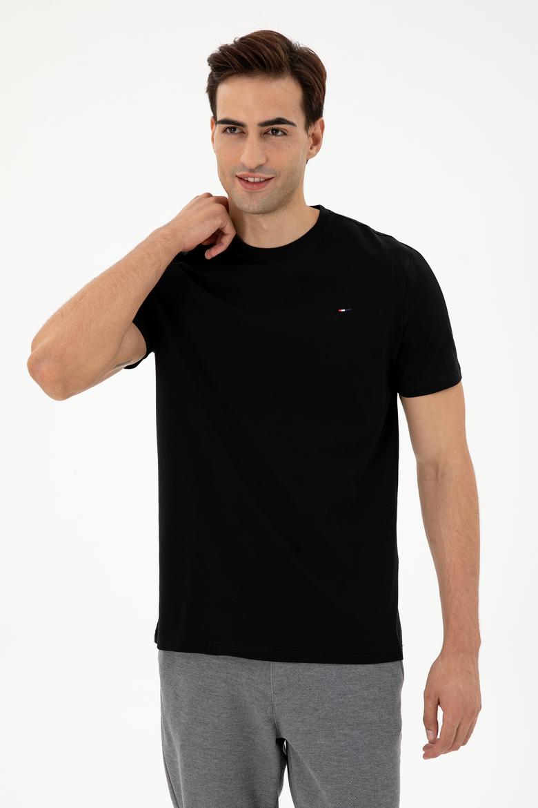 Erkek Siyah Basic Tişört - 50297445018