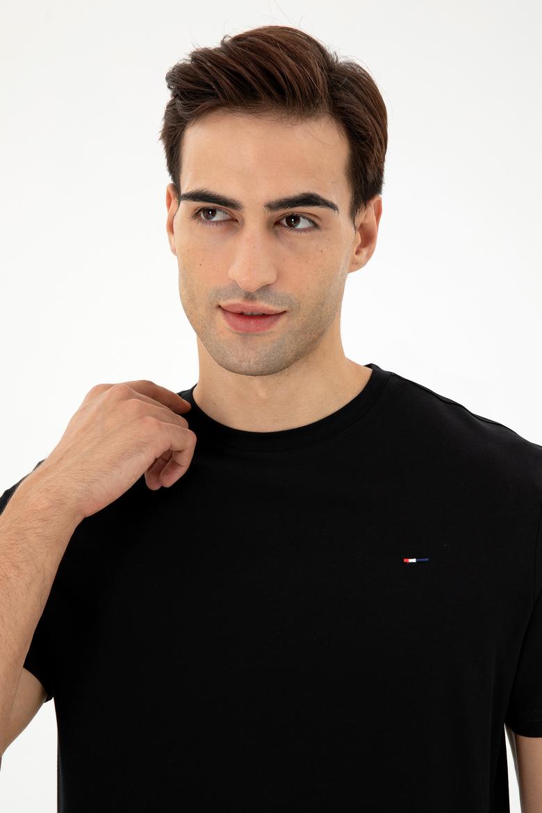 Erkek Siyah Basic Tişört - 50297445018