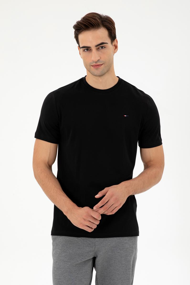 Erkek Siyah Basic Tişört