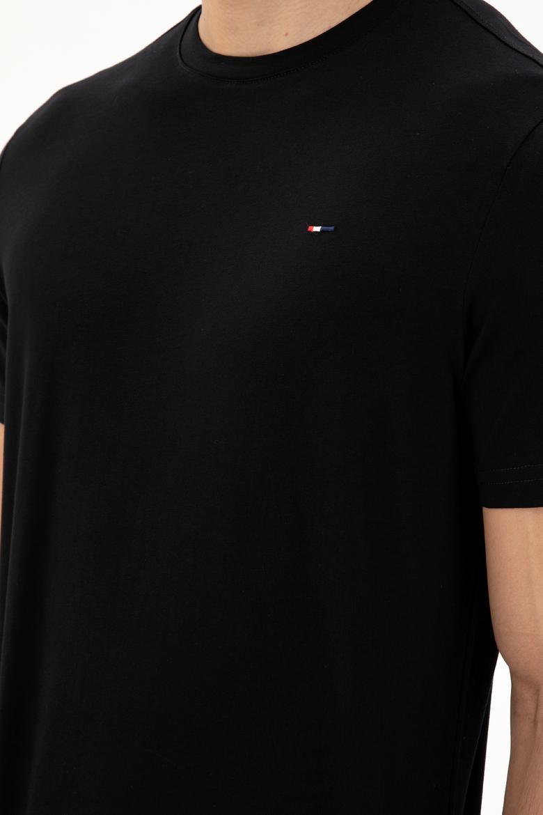 Erkek Siyah Basic Tişört - 50297445018