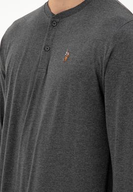 Erkek Antrasit Melanj Pijama Takımı - 50301730006