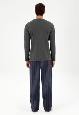 Erkek Antrasit Melanj Pijama Takımı - 50301730006