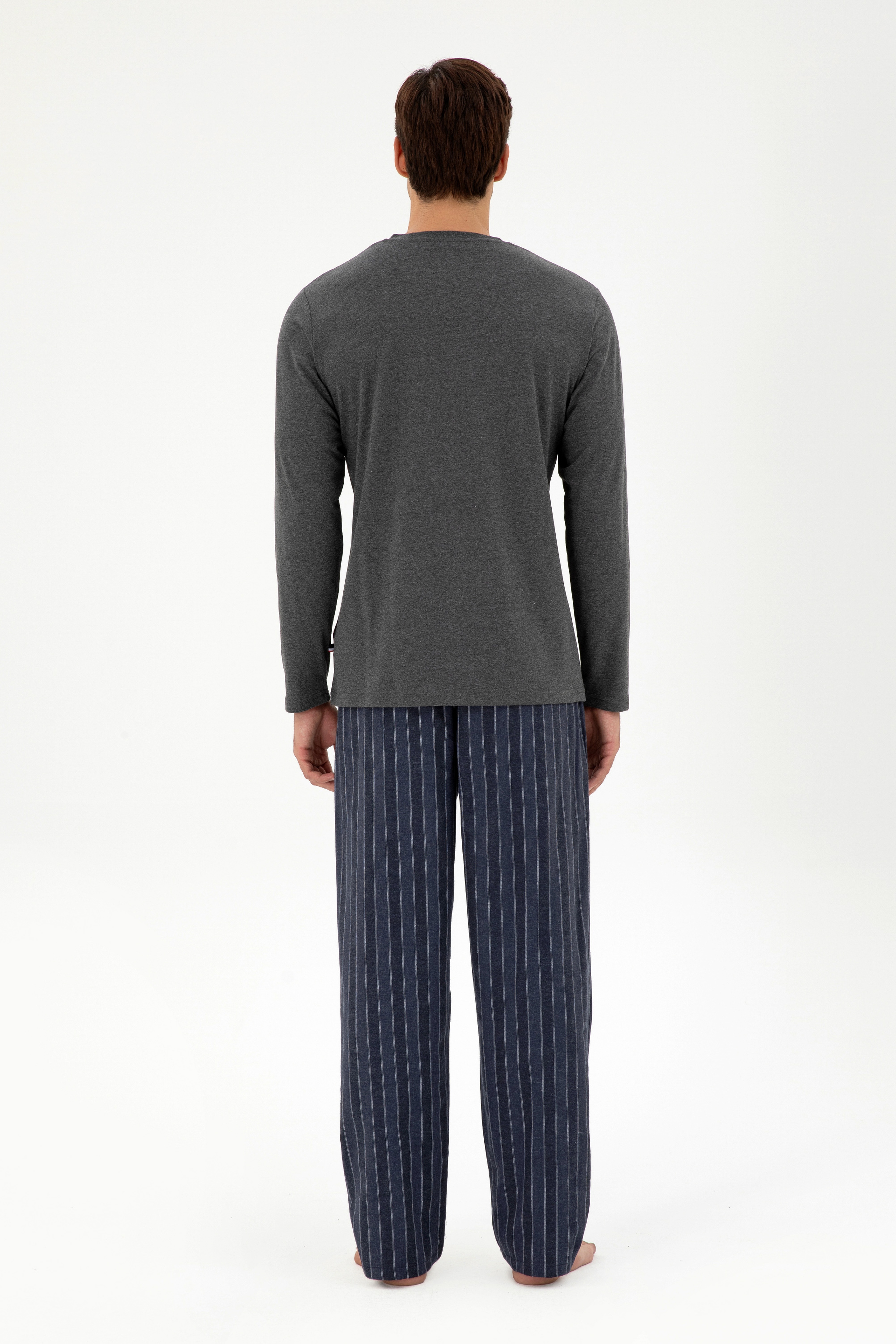 Erkek Antrasit Melanj Pijama Takımı - Image 4