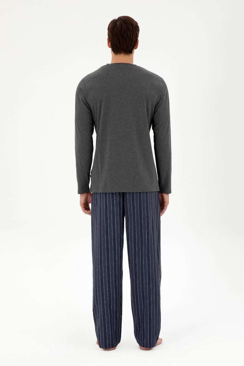Erkek Antrasit Melanj Pijama Takımı - 50301730006
