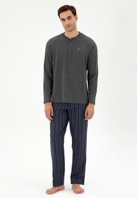 Erkek Antrasit Melanj Pijama Takımı - 50301730006