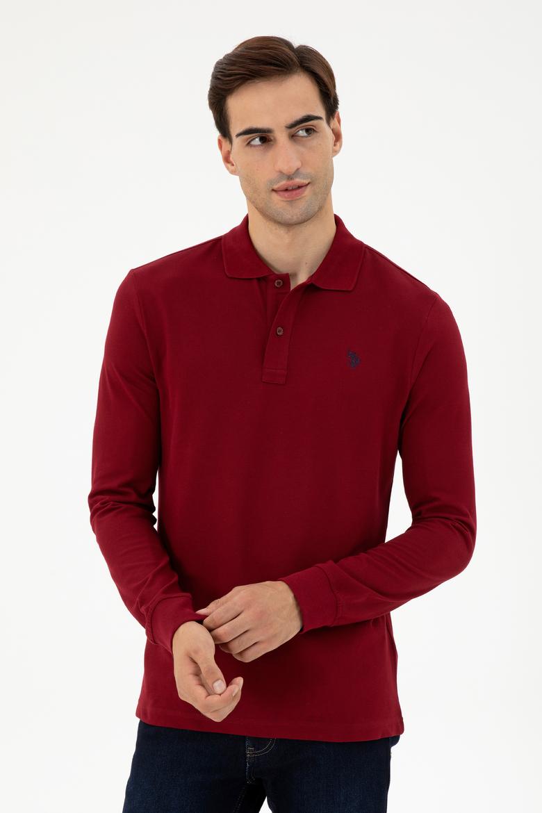 Erkek Bordo Basic Sweatshirt