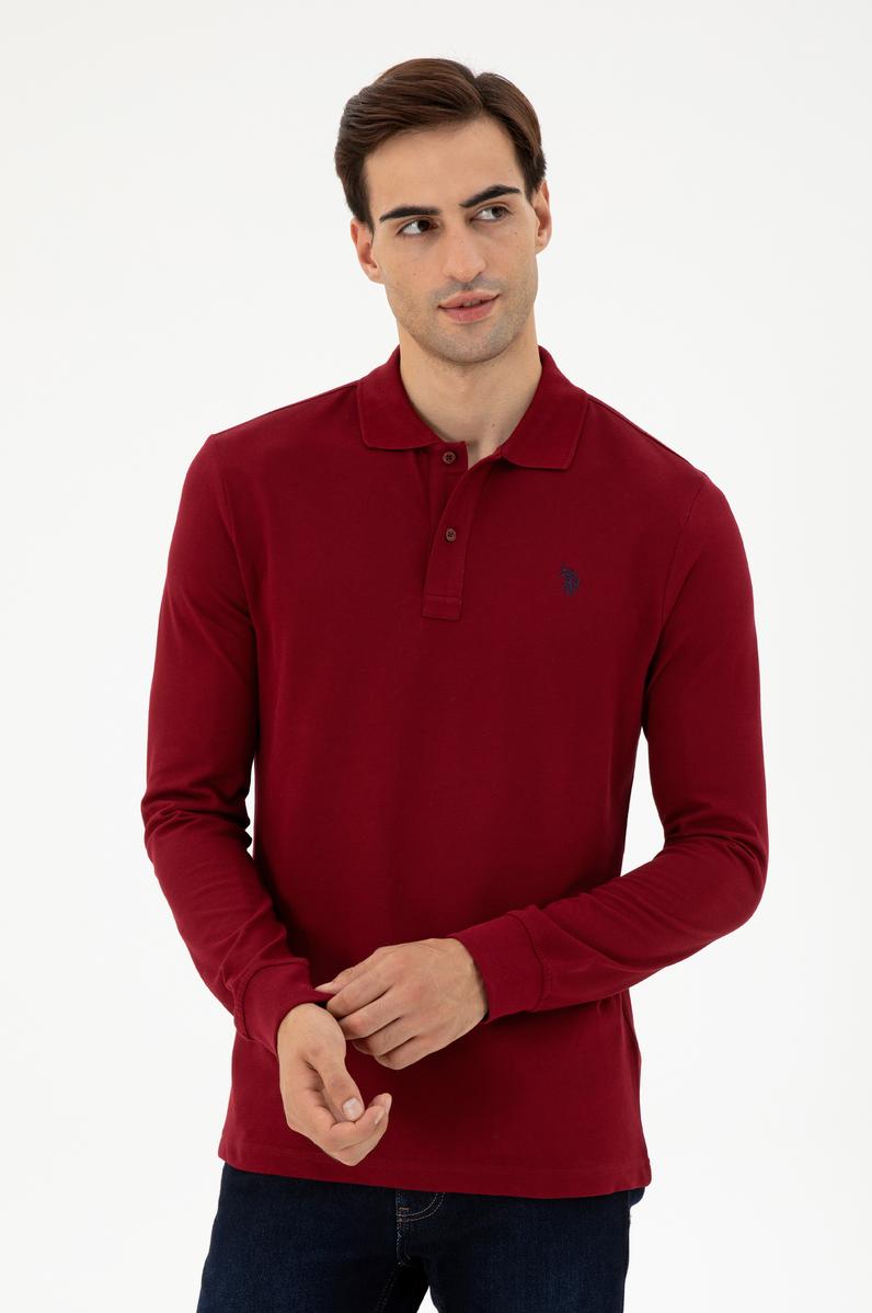Erkek Bordo Basic Sweatshirt