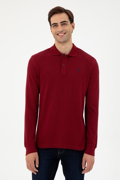 Erkek Bordo Basic Sweatshirt