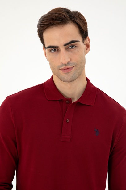 Erkek Bordo Basic Sweatshirt