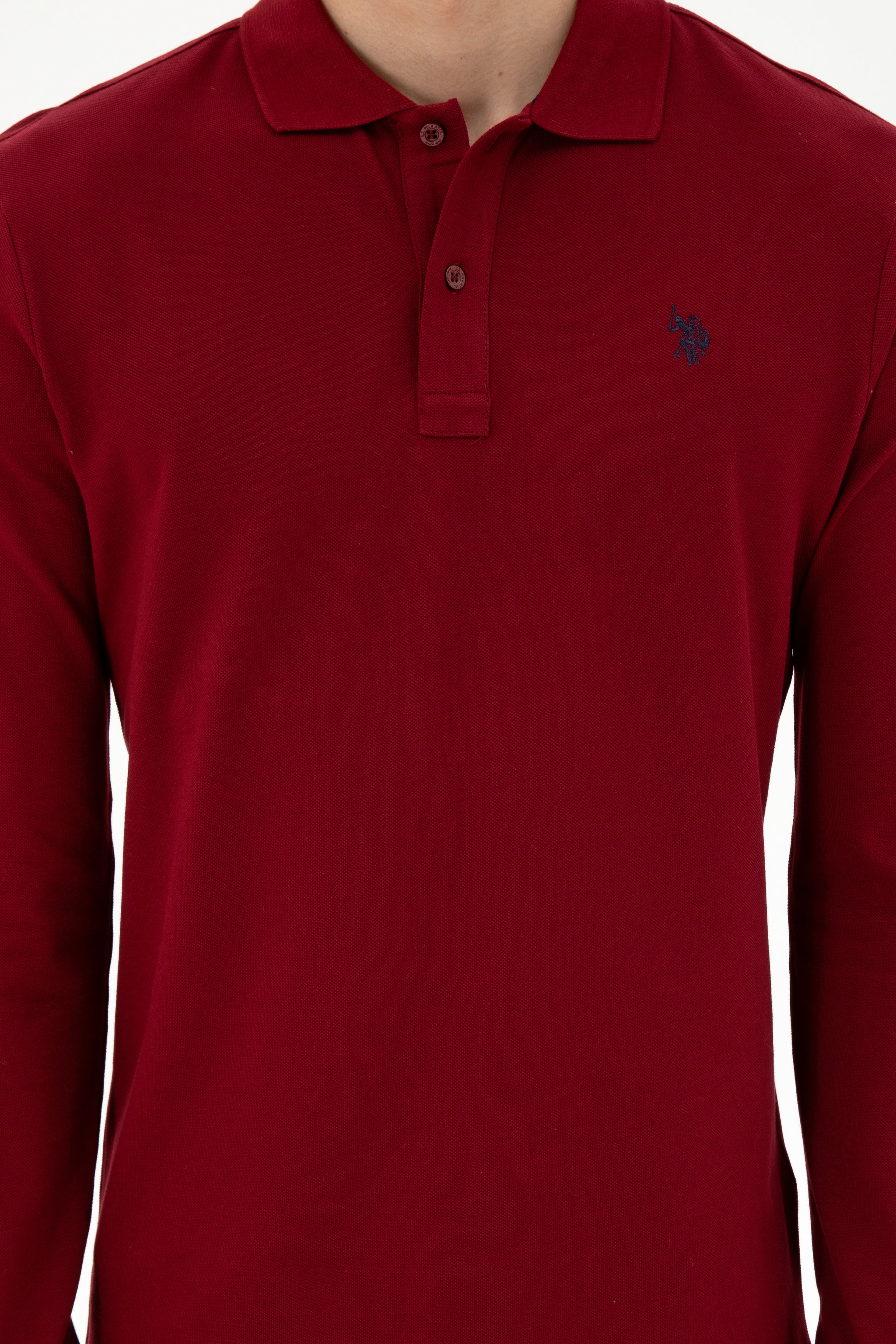 Erkek Bordo Basic Sweatshirt - Image 6