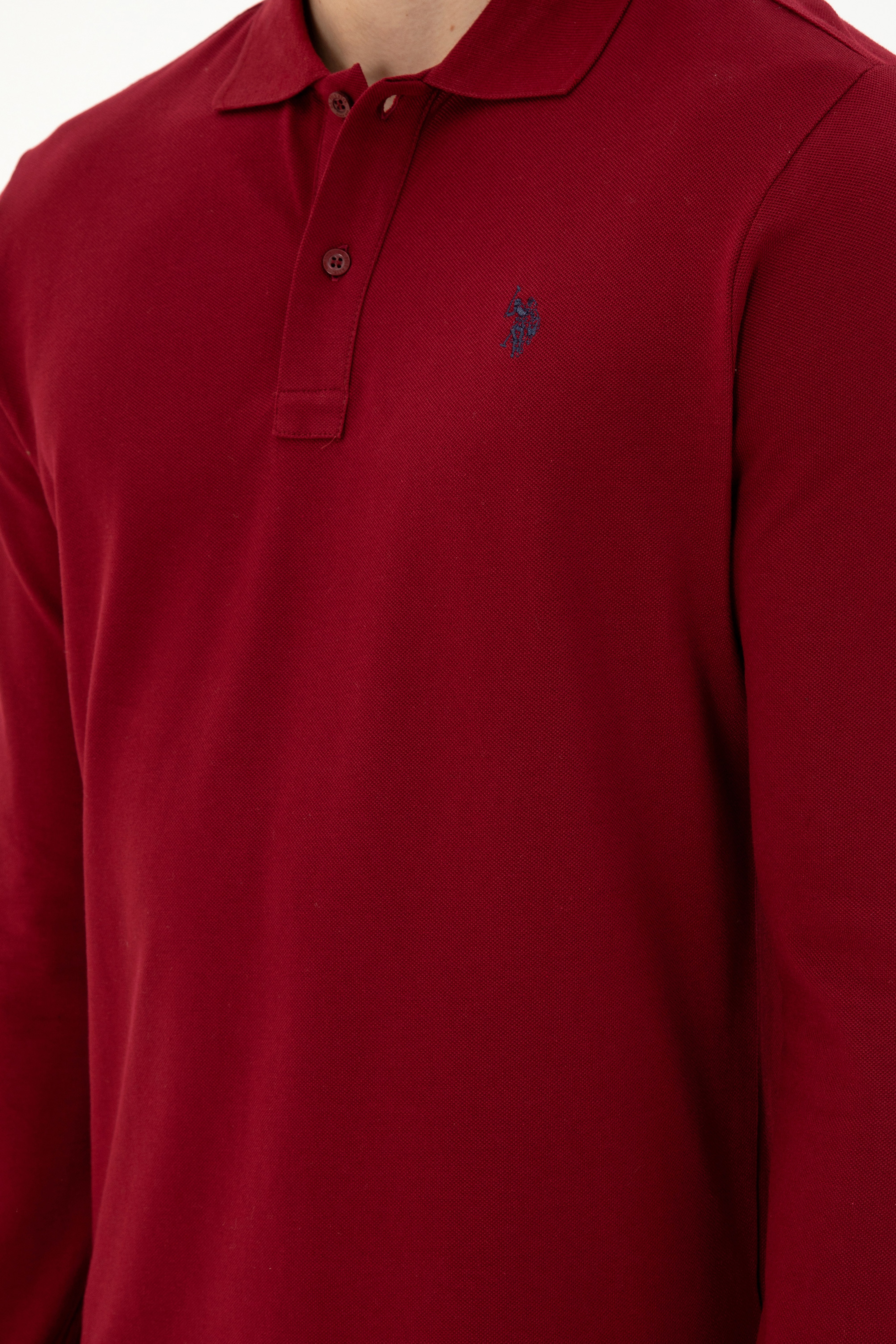 Erkek Bordo Basic Sweatshirt - Image 7